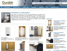Tablet Screenshot of chaudiere-condensation.durable.com