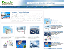 Tablet Screenshot of panneauxphotovoltaiques.durable.com